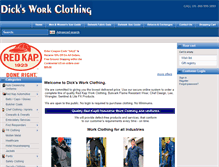 Tablet Screenshot of dicksworkclothing.com